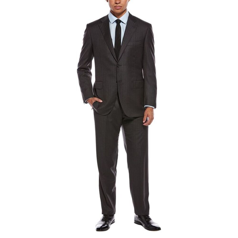 Canali Mens 2Pc Wool Suit, Grey